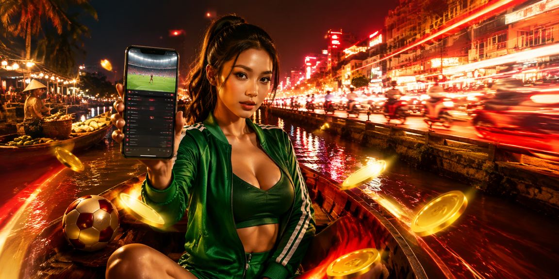 Máy đánh bạc kiểu slots với đèn neon vùng Mekong